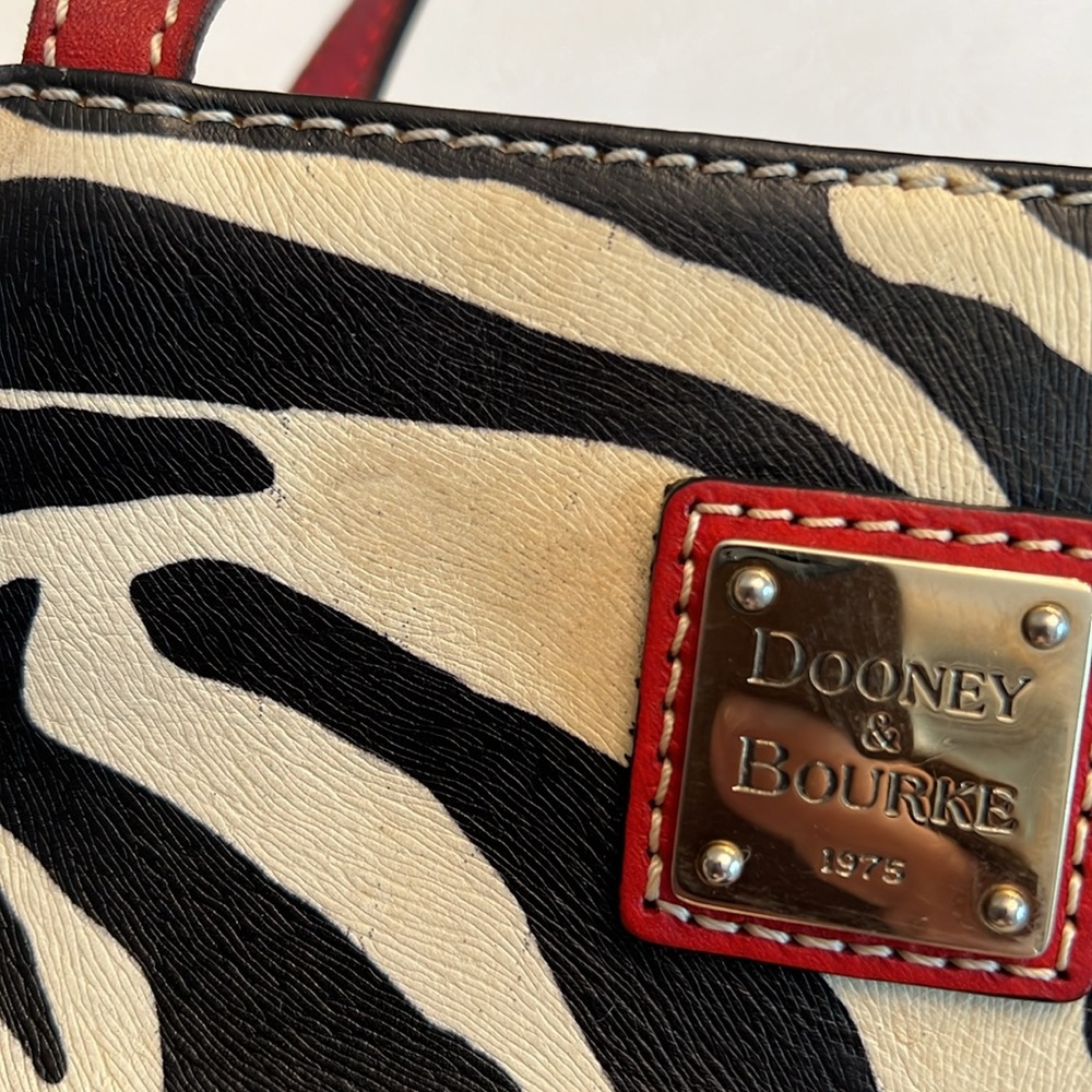 Dooney & Bourke Black and Cream Mini Bag with Zebra Print - Picture 6 of 6